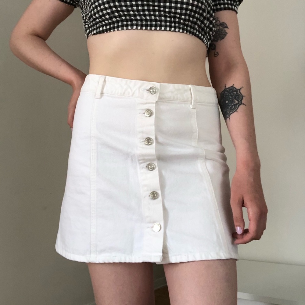 3/$30 Premium Denim Buttoned Mini Skirt